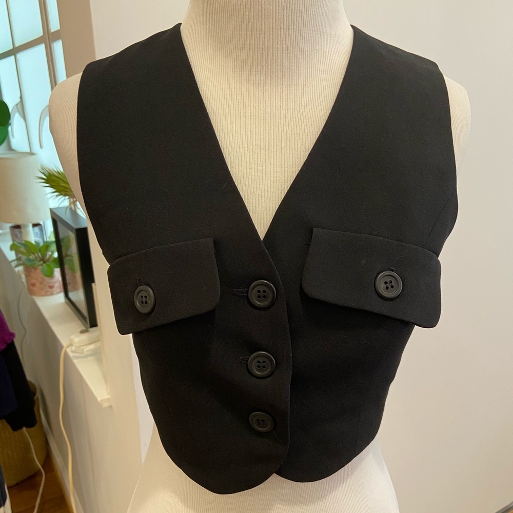 Black vintage business vest!